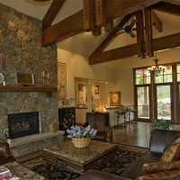 Silverthorne Mountain Home great room fireplace